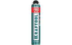 Пена KRAFTOOL PRO, 750 мл, пистолетная, всесезонная, SVS, выход до 45 л, монтажная