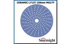 SUNMIGHT Шлифовальный круг CERAMIC L712T 150мм на липучке с мультипылеотводом P120, 76508