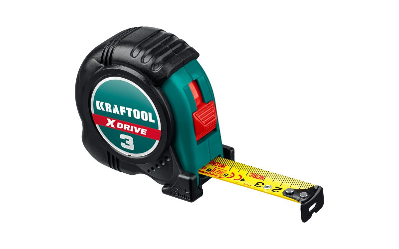 KRAFTOOL X-Drive, 3 м х 19 мм, рулетка (34122-03-19)